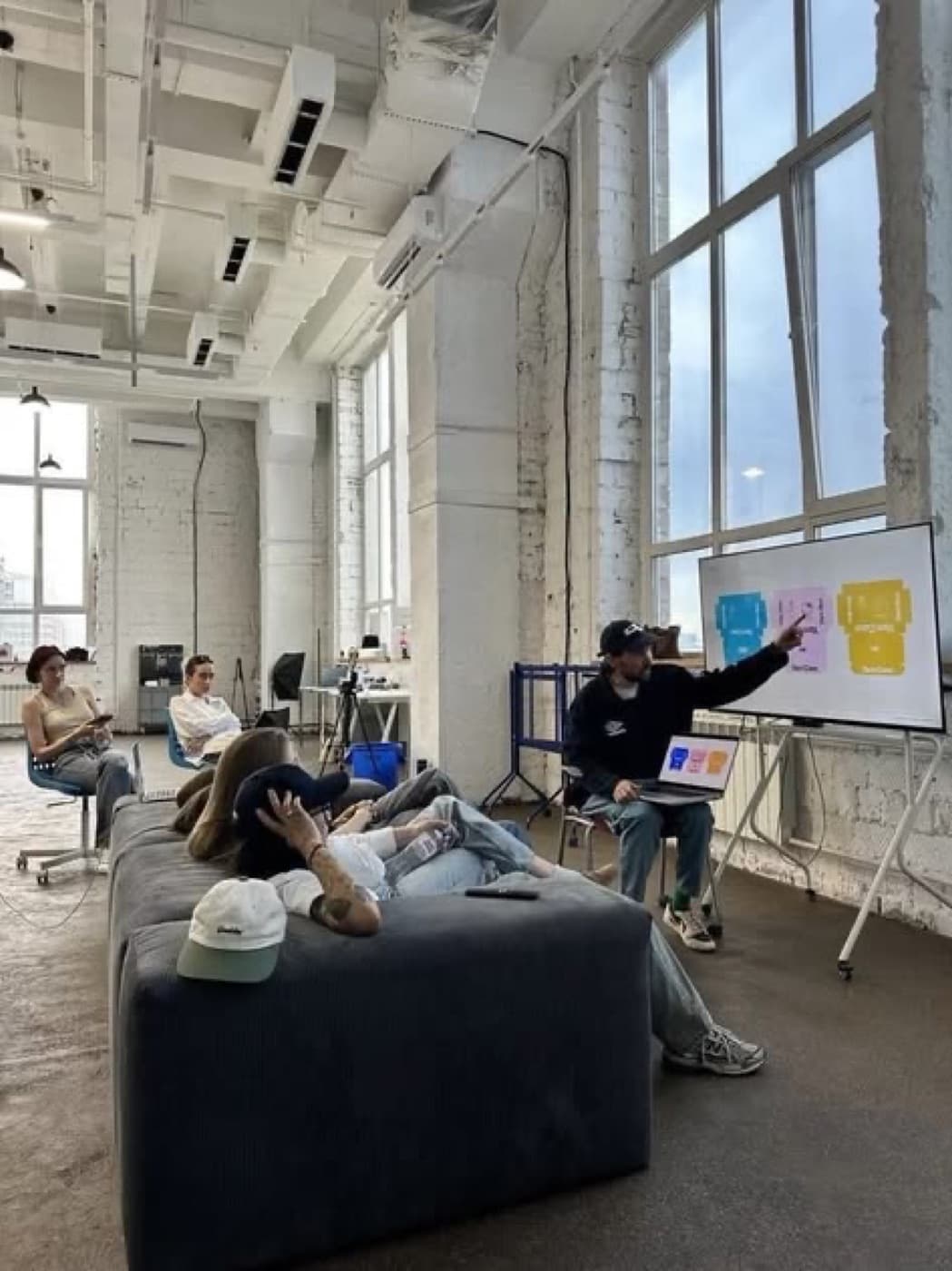 A working session at a startup